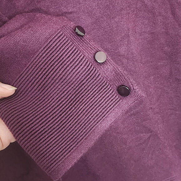 Evolution by‎ Cyrus Plum Wine Maroon Cardigan Women's SZ Medium- NWT - Picture 4 of 5